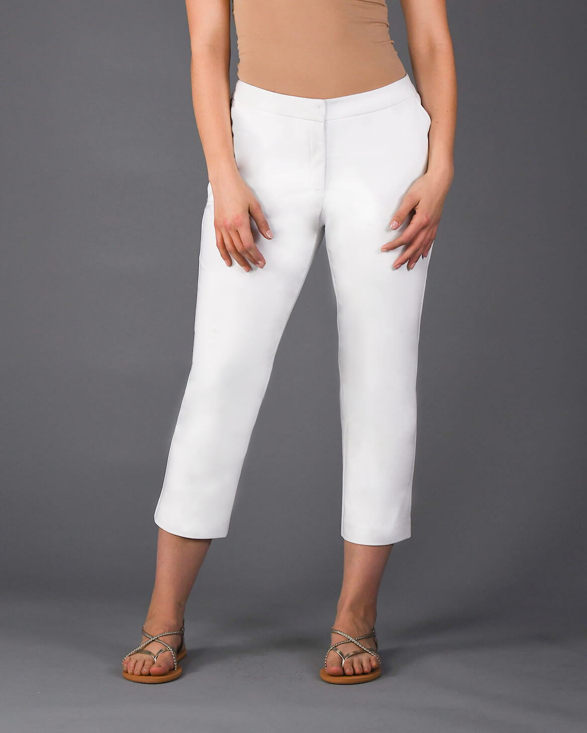 white capri dress pants Women's Casual & Cropped Styles a cinched waist NYDJ Women's Wide Leg Cargo